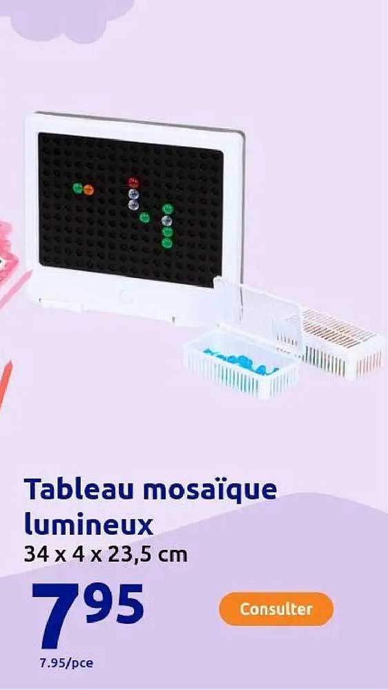 Tableau mosaïque lumineux