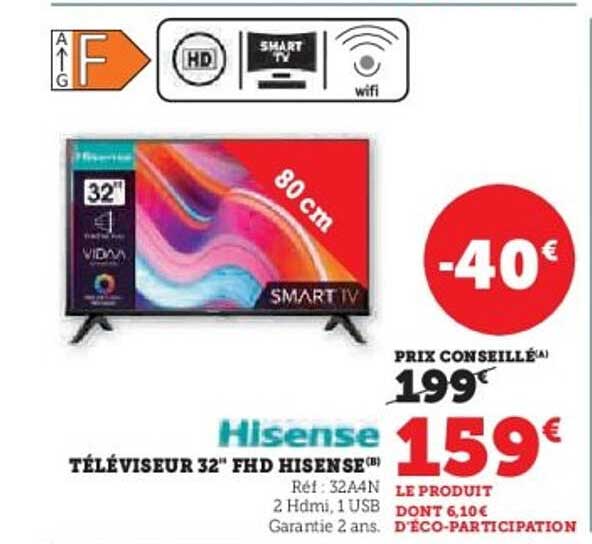 TÉLÉVISEUR 32" FHD HISENSE