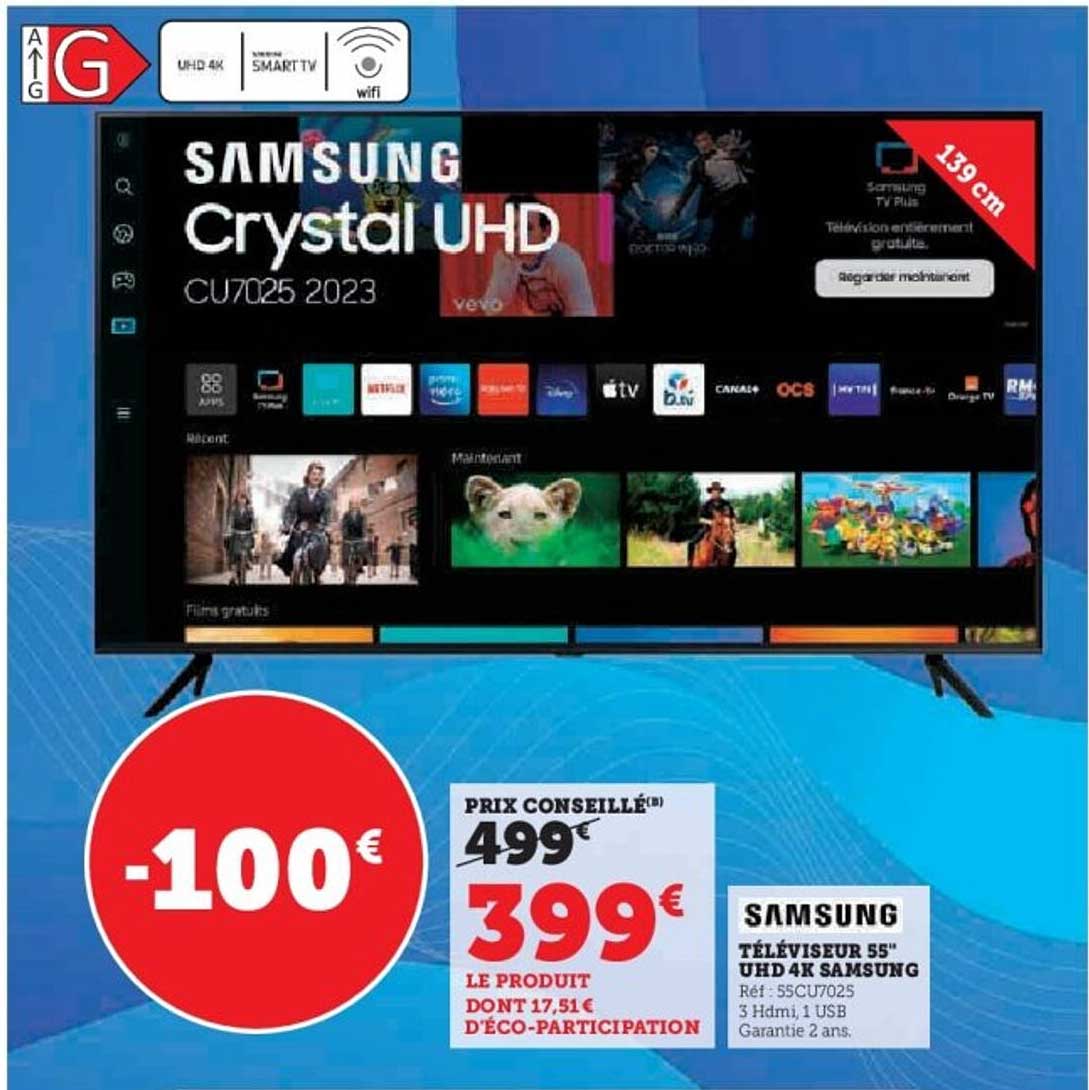 Téléviseur 55" UHD 4K Samsung