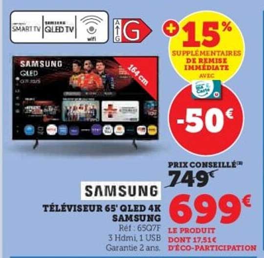 TÉLÉVISEUR 65' QLED 4K SAMSUNG
