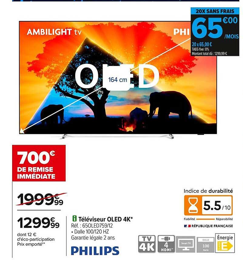 Téléviseur OLED 4K*