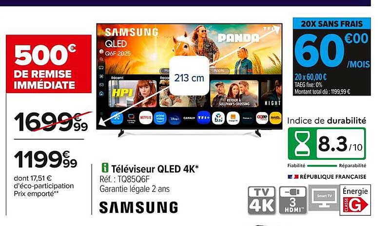 Téléviseur QLED 4K*