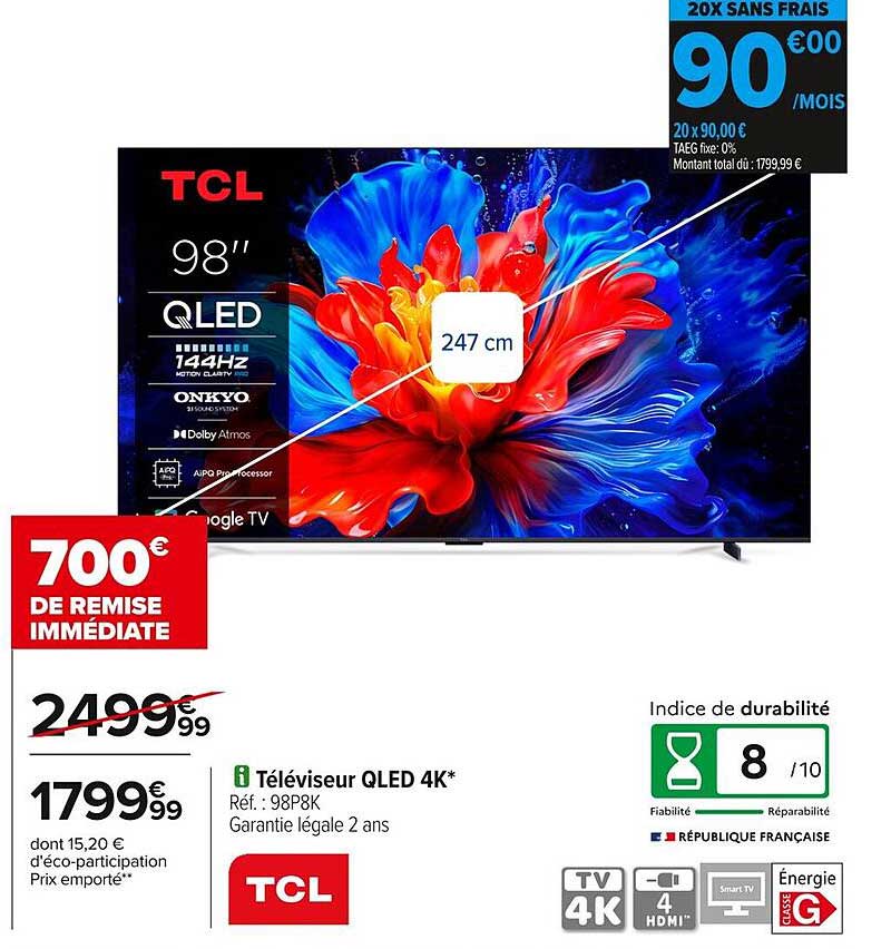 Téléviseur QLED 4K*