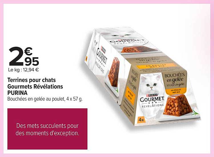 Terrines pour chats Gourmets Révélations PURINA