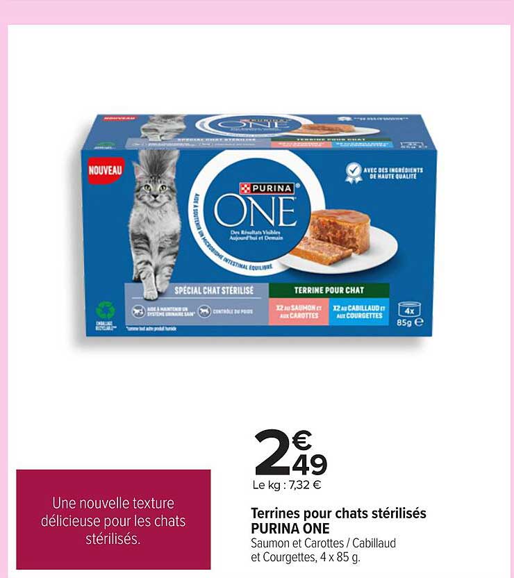 Terrines pour chats stérilisés PURINA ONE