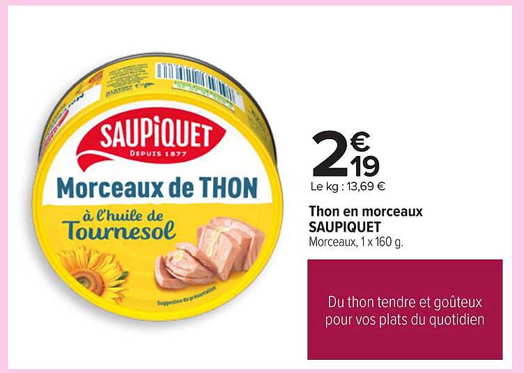 Thon en morceaux SAUPIQUET