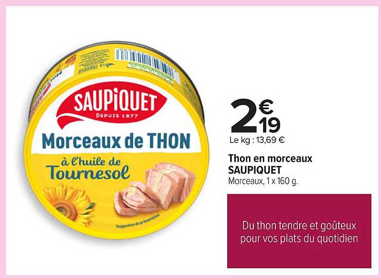 Thon en morceaux SAUPIQUET