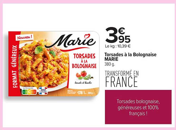 Torsades à la Bolognaise MARIE 380 g
