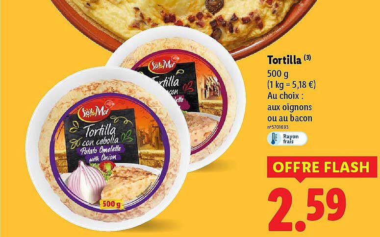 Tortilla con cebolla