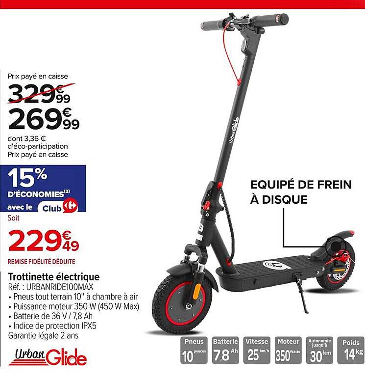 Trottinette électrique Urban Glide URBANRIDE100MAX