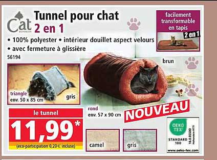 Tunnel pour chat 2 en 1