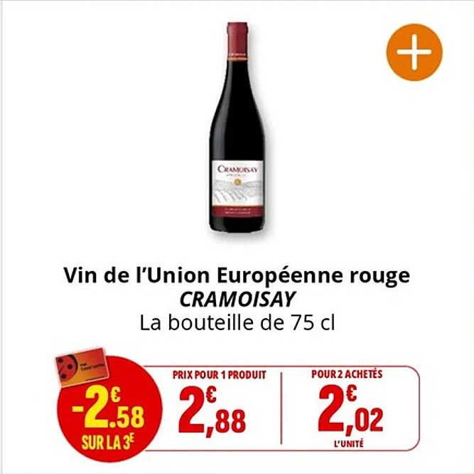 Vin de l’Union Européenne rouge CRAMOISAY