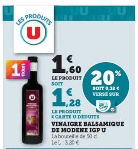 VINAIGRE BALSAMIQUE DE MODENE IGP U