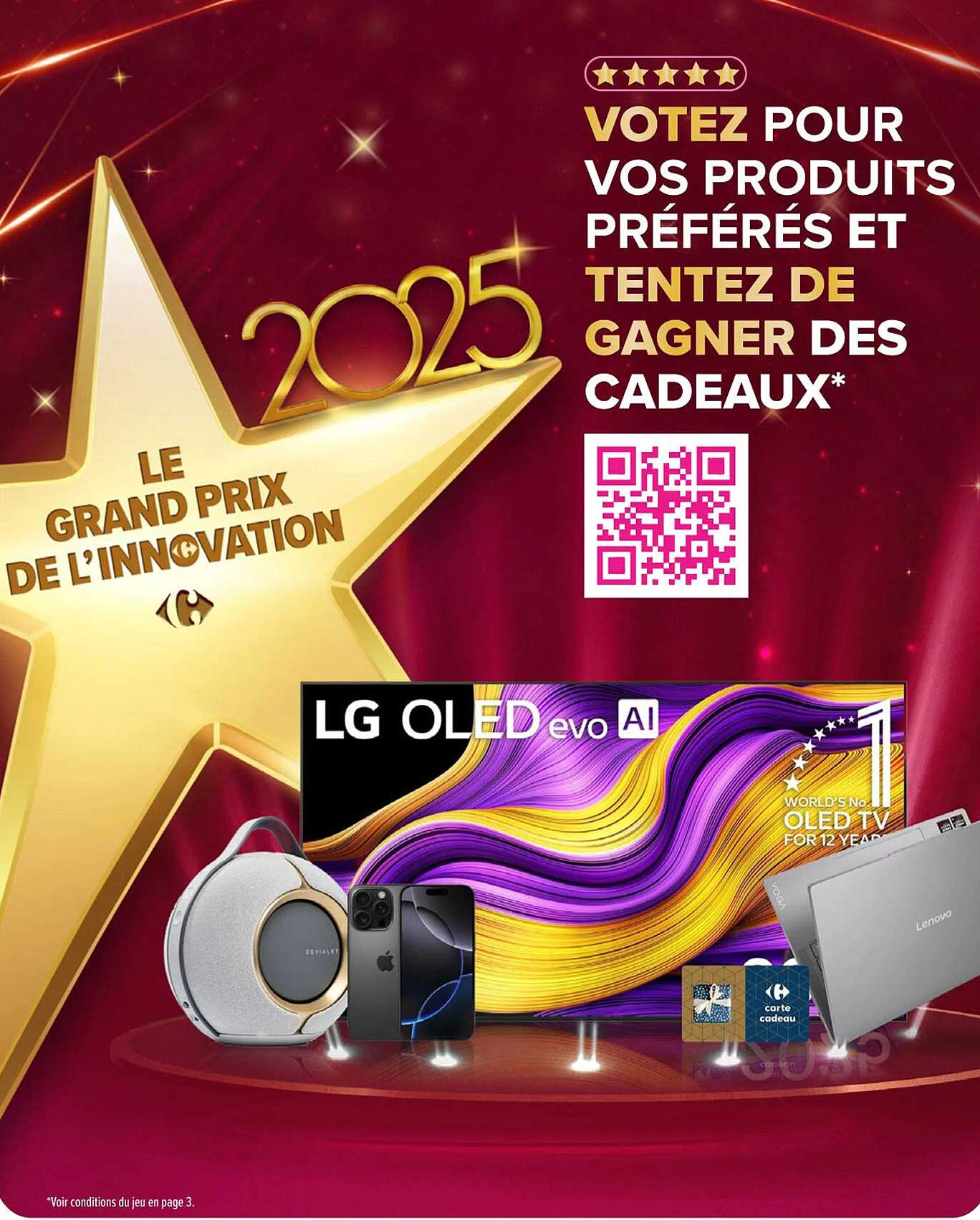 VOTEZ POUR VOS PRODUITS PRÉFÉRÉS ET TENTEZ DE GAGNER DES CADEAUX*