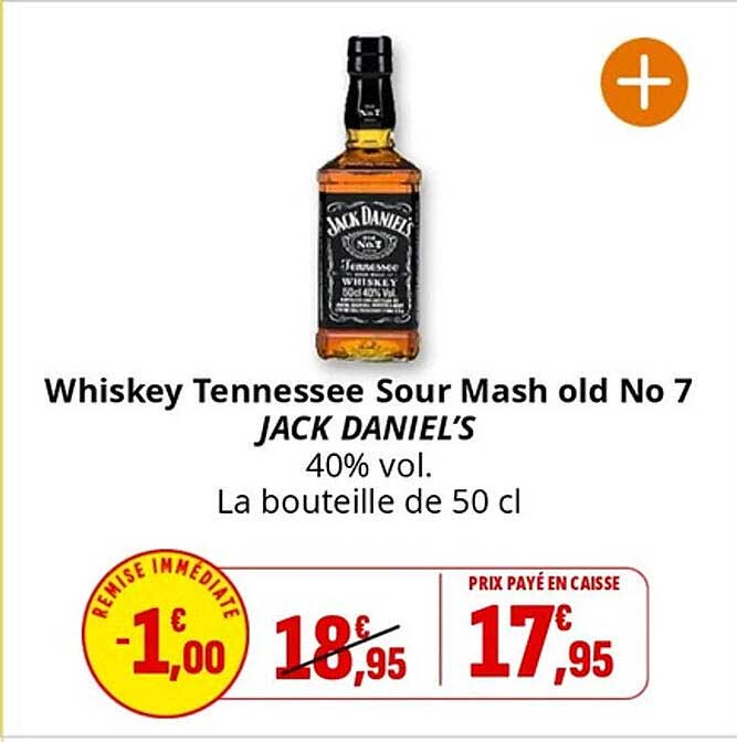 Whiskey Tennessee Sour Mash old No 7 JACK DANIEL’S