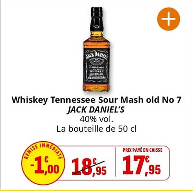Whiskey Tennessee Sour Mash old No 7 JACK DANIEL’S