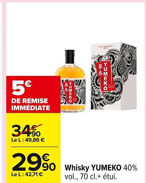 Whisky YUMEKO 40% vol., 70 cl + étui