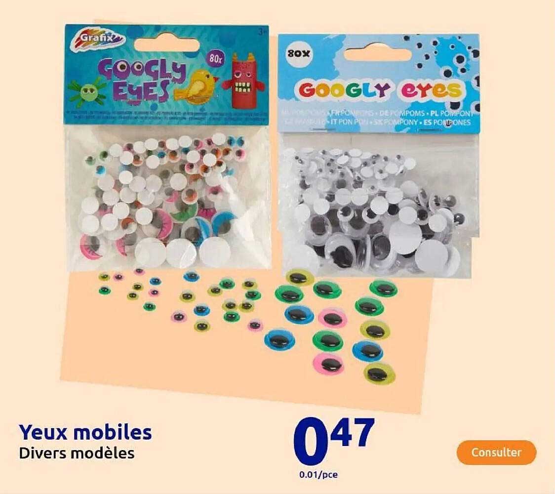 Yeux mobiles Divers modèles