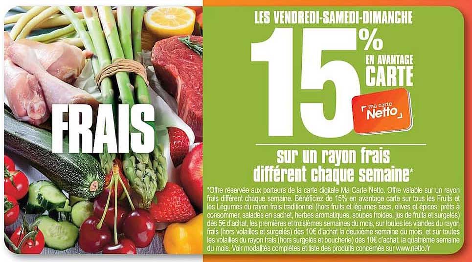 15% en avantage carte
