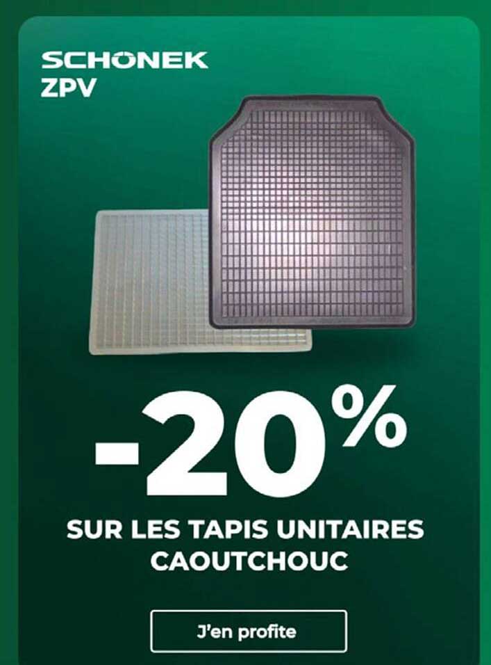 -20% SUR LES TAPIS UNITAIRES CAOUTCHOUC
