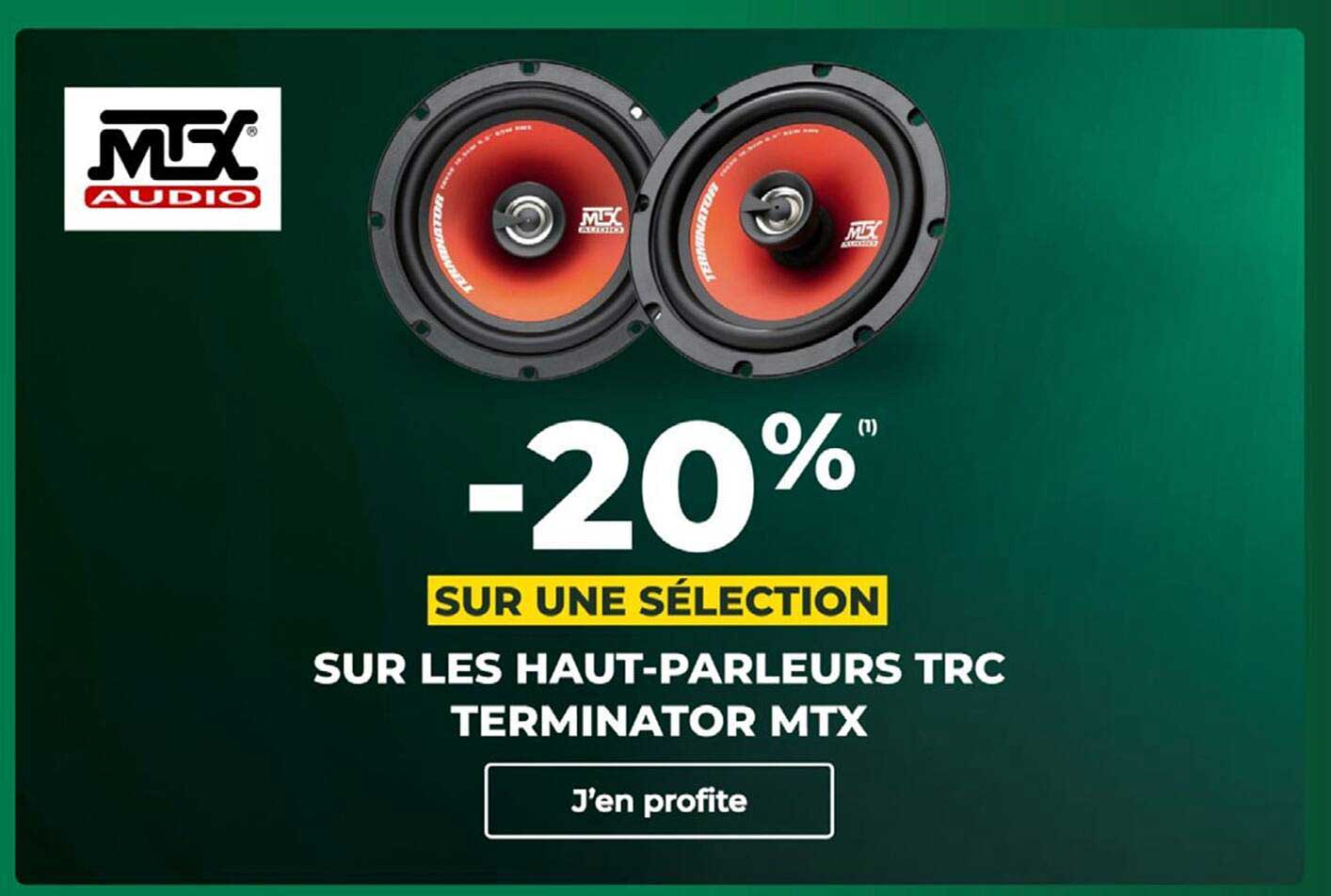 -20% SUR UNE SÉLECTION SUR LES HAUT-PARLEURS TRC TERMINATOR MTX