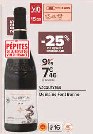 -25% DE REMISE IMMÉDIATE