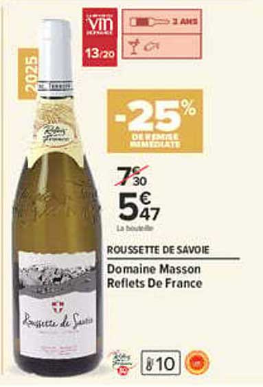 -25% DE REMISE IMMÉDIATE