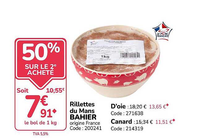 50% SUR LE 2e ACHETÉ