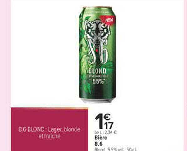 8.6 BLOND: Lager blonde et fraîche