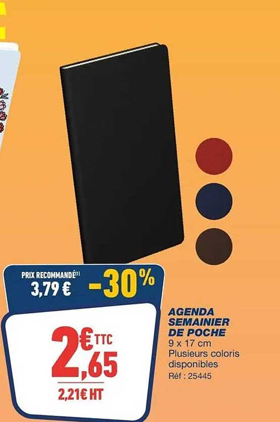 AGENDA SEMAINIER DE POCHE