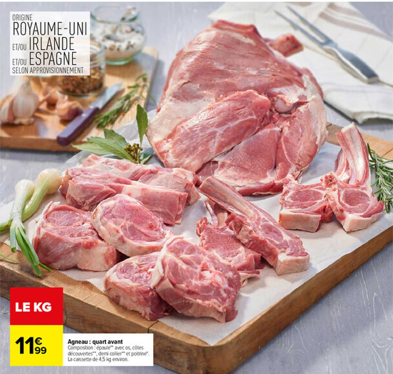 Agneau : quart avant