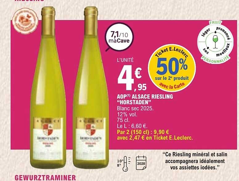 AOP Alsace Riesling "Horstaden"