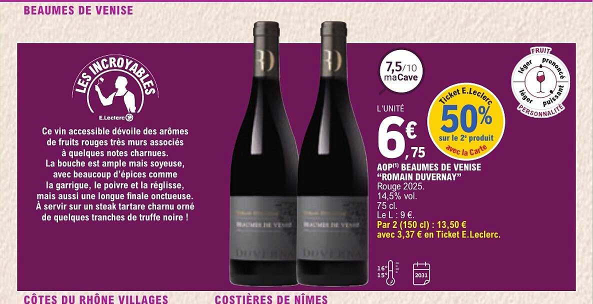 AOP BEAUMES DE VENISE "ROMAIN DUVERNAY"