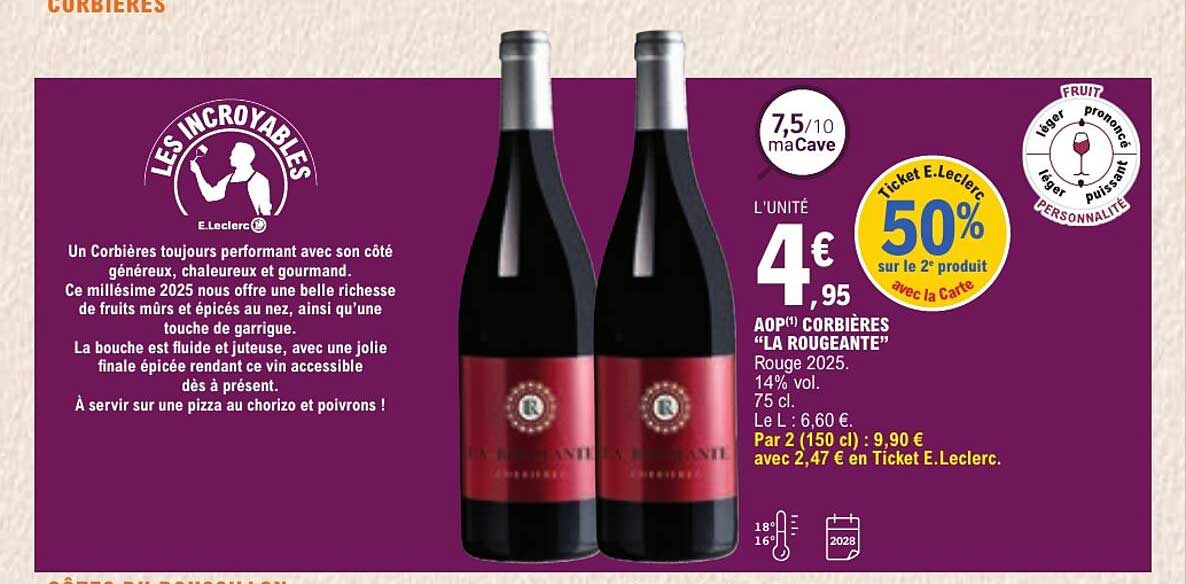 AOP CORBIERES “LA ROUGEANTE”