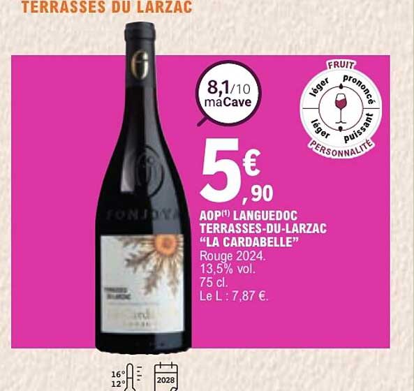 AOP LANGUEDOC TERRASSES-DU-LARZAC "LA CARDABELLE"
