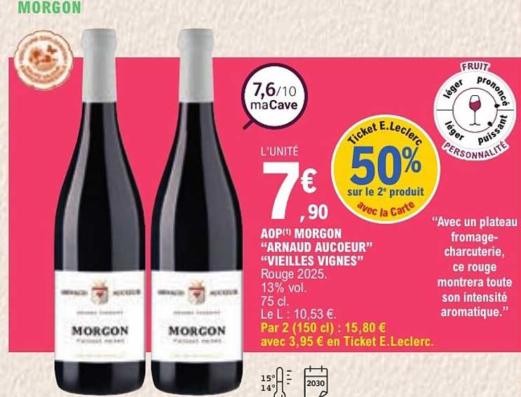 AOP MORGON “ARNAUD AUCOEUR” “VIEILLES VIGNES”