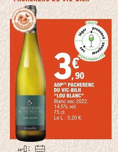AOP(*) PACHERENC DU VIC-BILH "LOU BLANC"