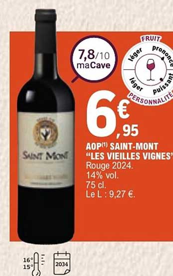 AOP Saint-Mont «Les Vieilles Vignes» Rouge 2024