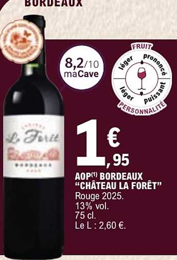 AOP(1) BORDEAUX “CHÂTEAU LA FORÊT”