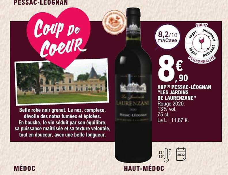 AOP(1) PESSAC-LÉOGNAN “LES JARDINS DE LAURENZANE”
