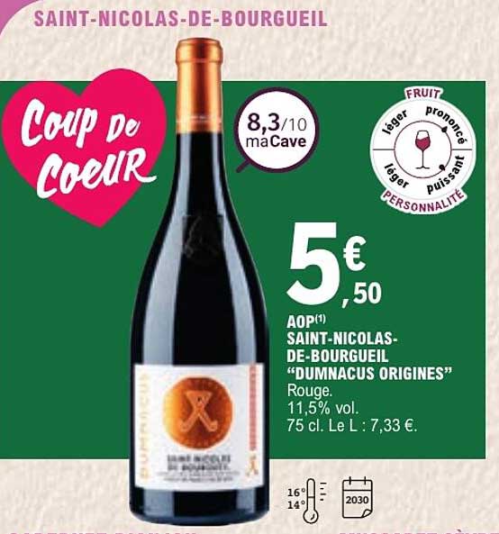 AOP(1) SAINT-NICOLAS-DE-BOURGUEIL “DUMNACUS ORIGINES”