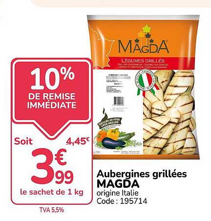 Aubergines grillées MAGDA