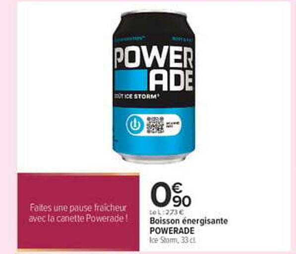 Boisson énergisante POWERADE Ice Storm, 33 cl