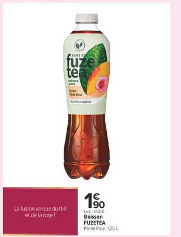 Boisson FUZETEA Pêche Rose, 1,25 L