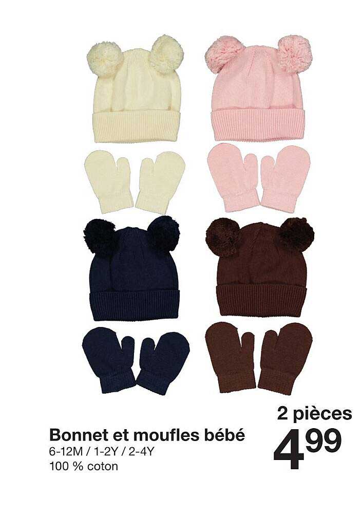 Bonnet et moufles bébé