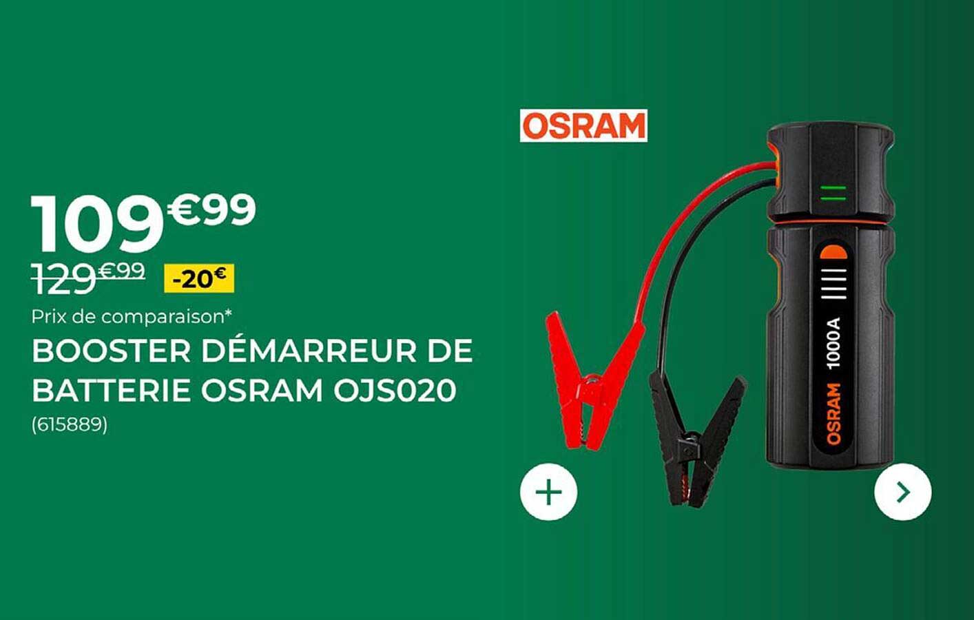 BOOSTER DÉMARREUR DE BATTERIE OSRAM OJS020