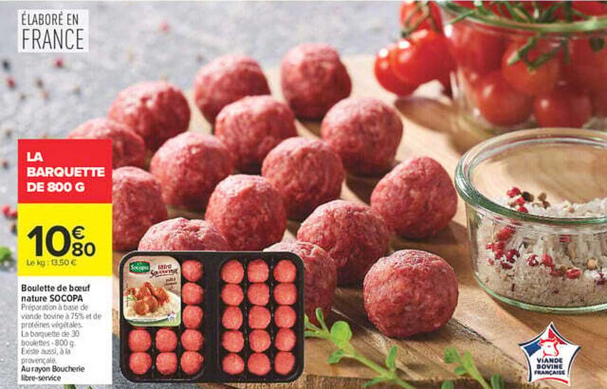 Boulette de boeuf nature SOCOPA