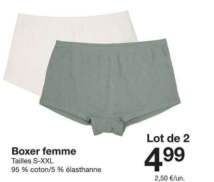 Boxer femme