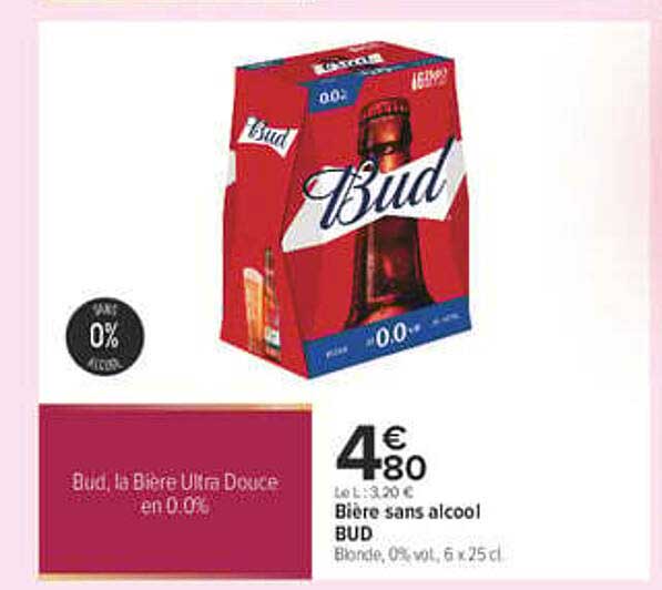 Bud, la bière ultra douce en 0,0%