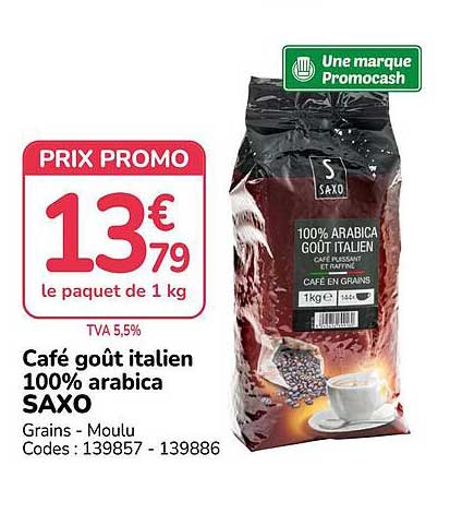 Café goût italien 100% arabica SAXO